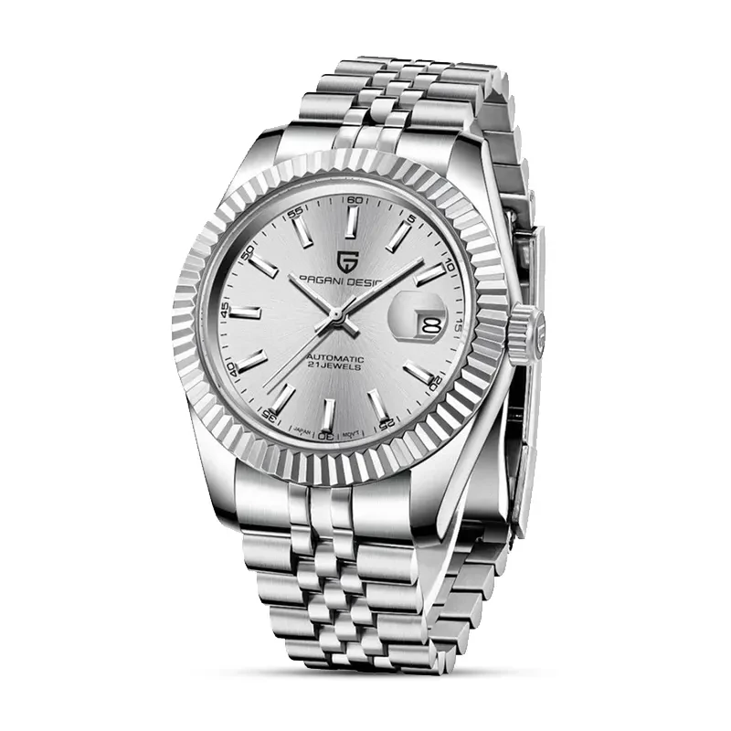 Pagani Design PD-1645 Datejust Silver Dial Men's Watch
